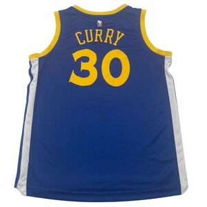 Golden State Warriors Stephen Curry 30 Basketball Jersey Youth Medium Blue